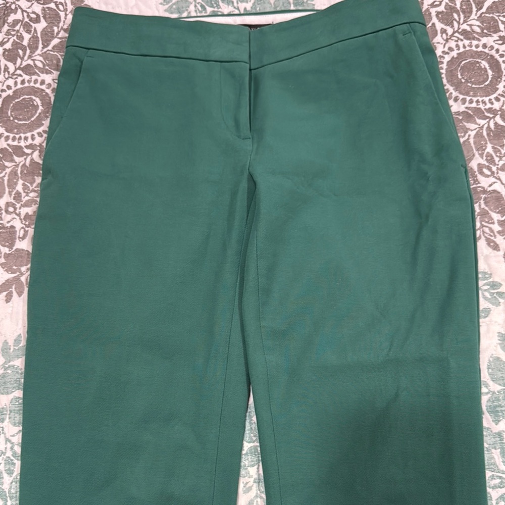 Ann Taylor Green Straight Leg Pants 00P